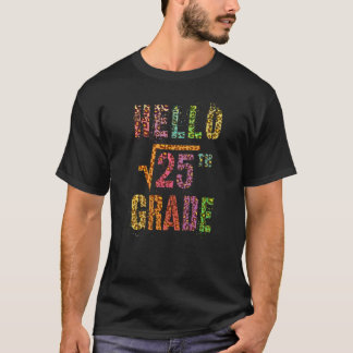 T-shirt Bonjour enseignant de 5e année Racine carrée de 25