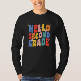 T-shirt Bonjour enseignante de 2e année de deuxième classe