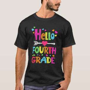 T-shirt Bonjour Enseignants de quatrième année 4e année Ha