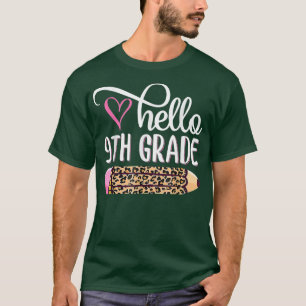 T-shirt Bonjour Équipe 9e année 9e année Retour à l'école
