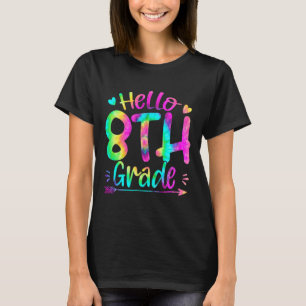 T-shirt Bonjour équipe de 8e année Tie Dye Byck Pour ensei