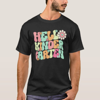 T-shirt Bonjour Équipe de maternelle Enseignante Fille Dos