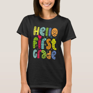 T-shirt Bonjour Équipe de première année 1ère année Retour