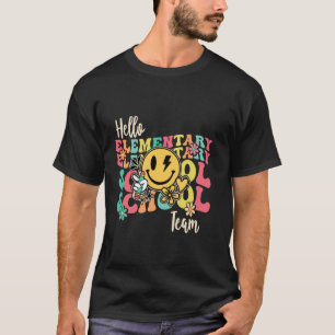 T-shirt Bonjour Équipe École Primaire Retour À L'école Ens