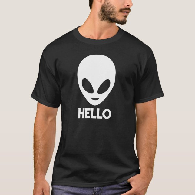 T-shirt Bonjour Espace Alien Awesome Science Fiction Tee (Devant)