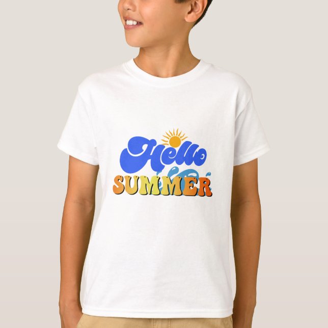 T-shirt Bonjour été (Devant)