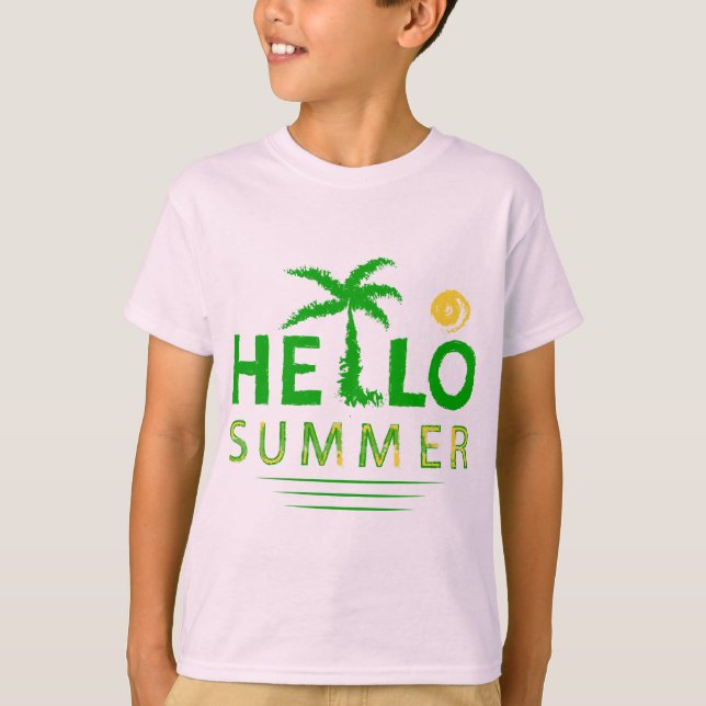 T-shirt Bonjour été (Devant)