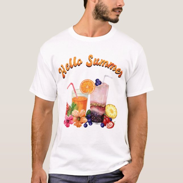 T-shirt Bonjour été (Devant)