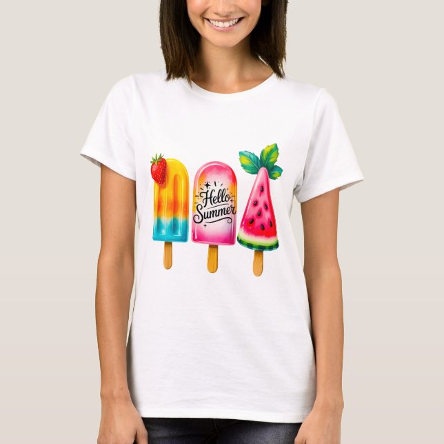 T-shirt Bonjour Été  (Devant)