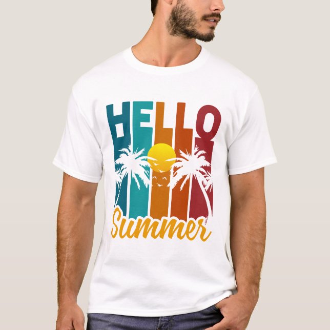 T-shirt Bonjour été (Devant)