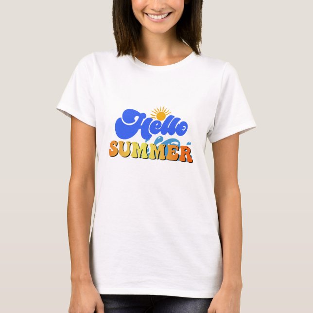T-shirt Bonjour été (Devant)