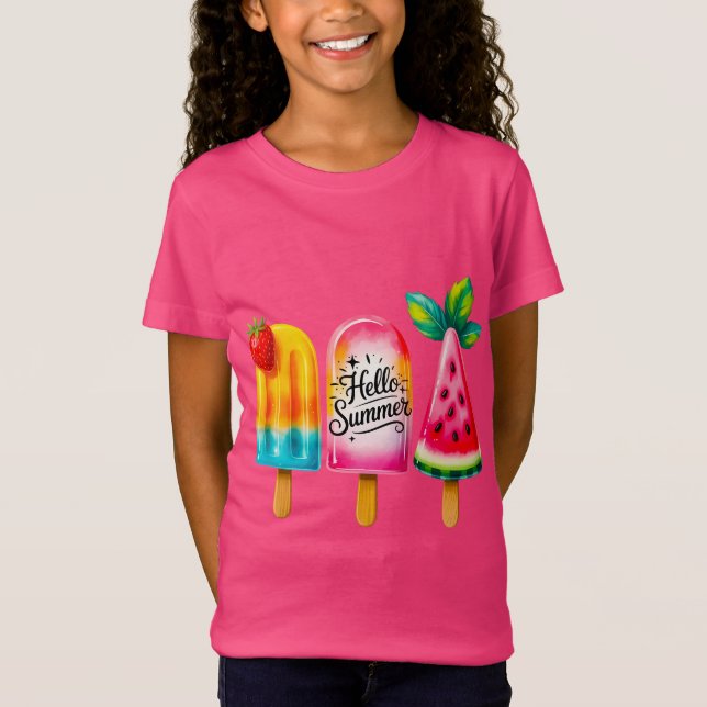 T-Shirt Bonjour Été  (Devant)