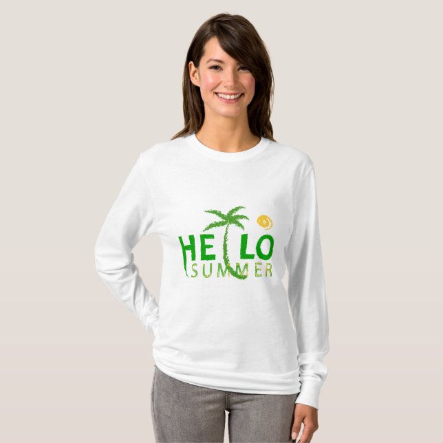 T-shirt Bonjour été (Devant entier)