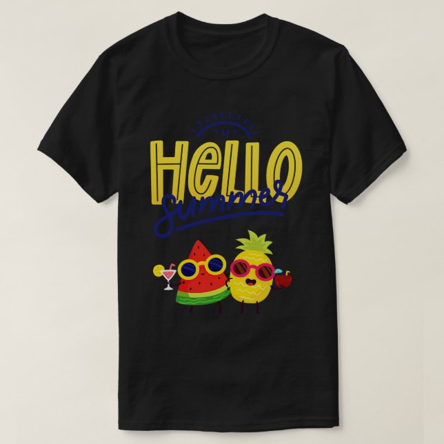 T-shirt bonjour été (Design devant)
