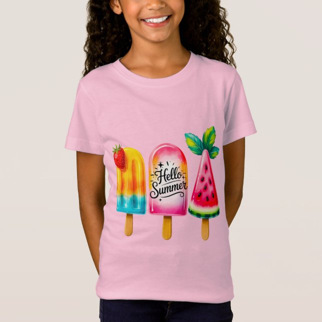 T-Shirt Bonjour été  (Devant)