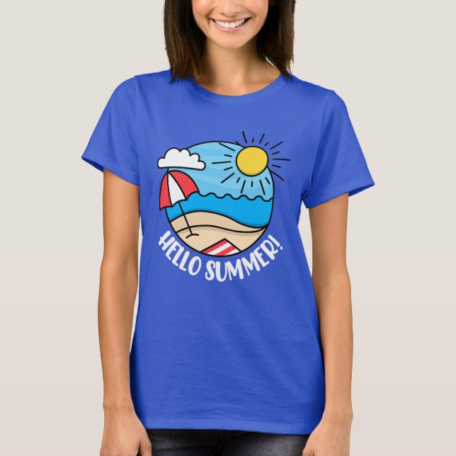 T-shirt Bonjour été 2 (Devant)