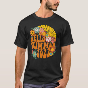T-shirt Bonjour été 2022 Flower Hawaii Beach Vacat été été