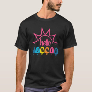T-shirt Bonjour été Icecream Sunshine Summer Vibes Vaca