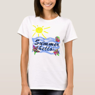 T-shirt Bonjour été mer et soleil