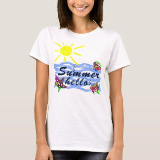 T-shirt Bonjour été mer et soleil