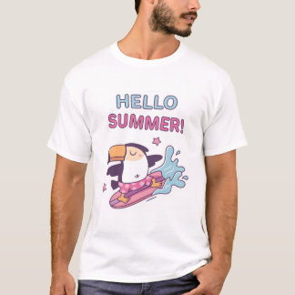 T-shirt Bonjour Été, Toucan Marche Les Vagues