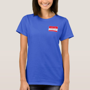 T-shirt Bonjour ... Étiquette Nom de la culotte