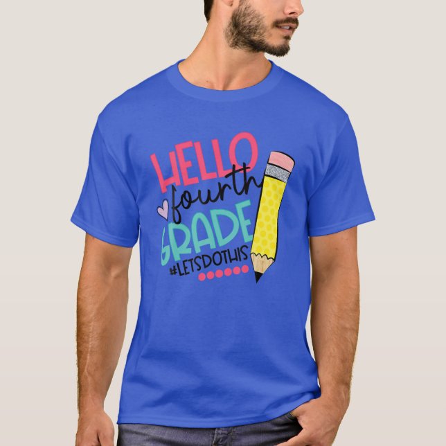T-shirt Bonjour Étudiants De 4E Année (Devant)