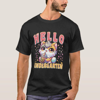 T-shirt Bonjour Gardergarten Filles de chat pour le premie