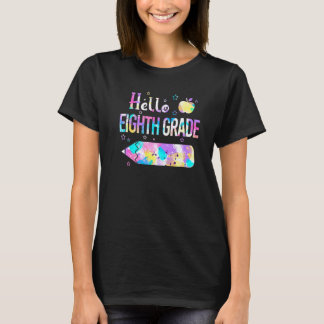 T-shirt Bonjour Huitième Classe Équipe Retour À L'école Ti