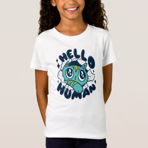 T-Shirt Bonjour humain Chat Mignon