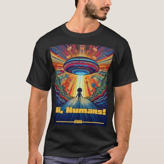 T-shirt Bonjour Humains (Devant)