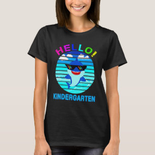T-shirt Bonjour jardin d'enfants bébé requin