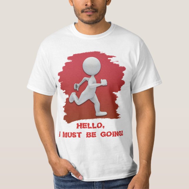 T-SHIRT BONJOUR, JE DOIS ALLER : CHIFFRE 3D (Devant)