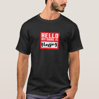 T-shirt Bonjour je m'appelle Bénédiction déguisée Funny Ha