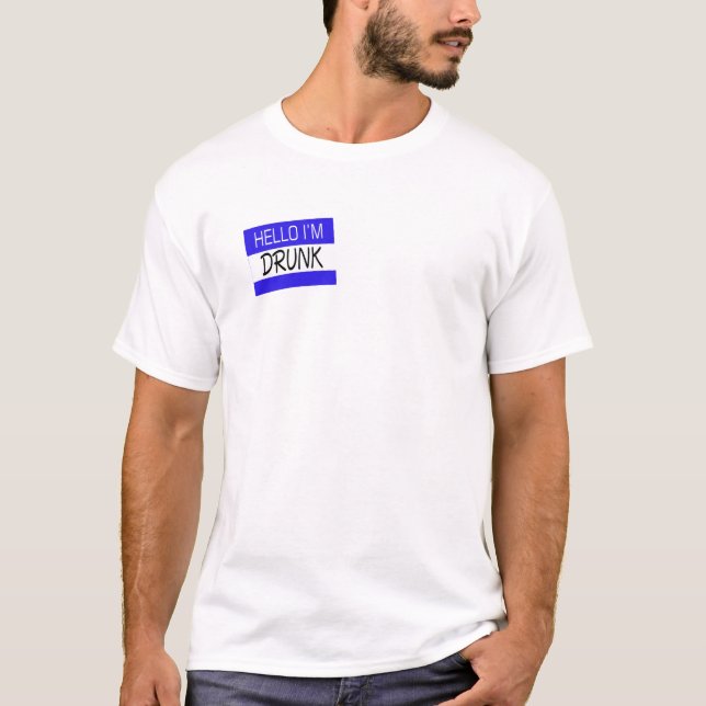 T-shirt Bonjour, je suis ivre (Devant)