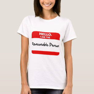 T-shirt BONJOUR. Je suis la PERSONNE RAISONNABLE