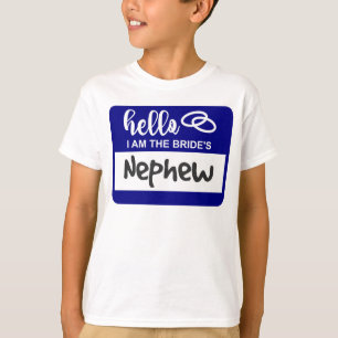 T-shirt Bonjour je suis le Badge de Nom de Mariage du Neve