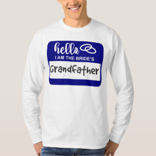 T-shirt Bonjour Je suis le Grand-Père de la Mariée Badge
