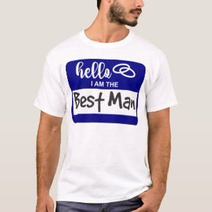 T-shirt Bonjour, je suis le meilleur Mariage insigne