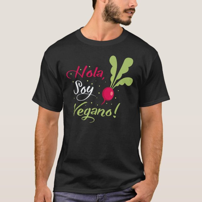 T-shirt Bonjour, je suis végétalien (Devant)