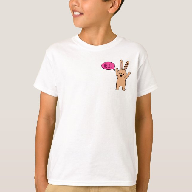 T-shirt Bonjour joli lapin (Devant)