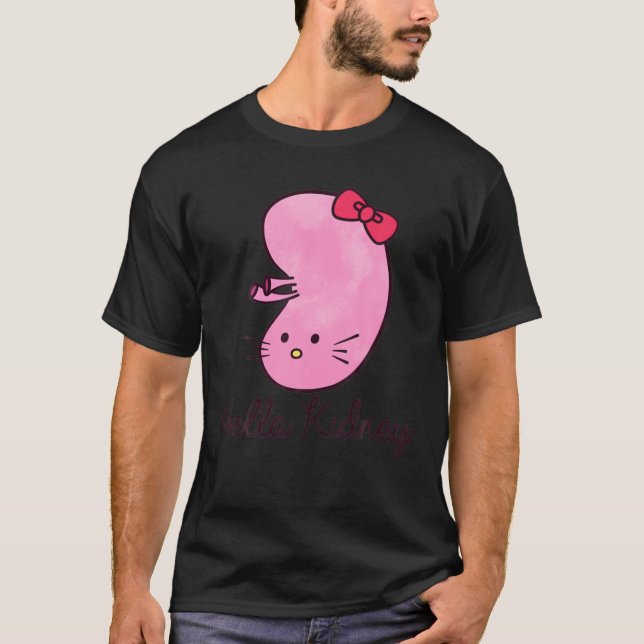 T-shirt Bonjour Kidney Funny Transplant maladie Dialyse Aw (Devant)