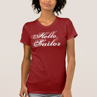 T-shirt Bonjour, la pièce en t de la fille de marin