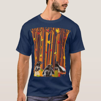 T-shirt Bonjour L'Automne Shunk Maple Leaf Automne Citroui