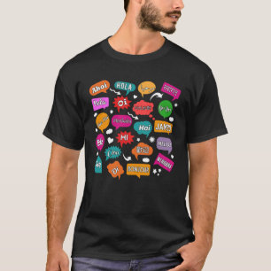 T-shirt Bonjour le monde dans différentes langues Langue d