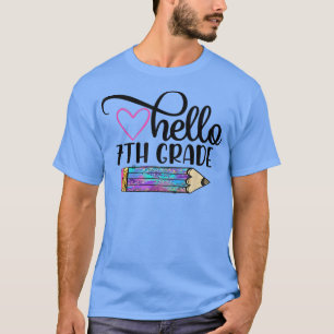 T-shirt Bonjour l'équipe de 7e année 7e année Retour à l'é
