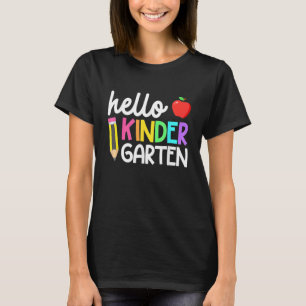 T-shirt Bonjour L'Équipe De Jardin D'Enfants Retour À L'Éc
