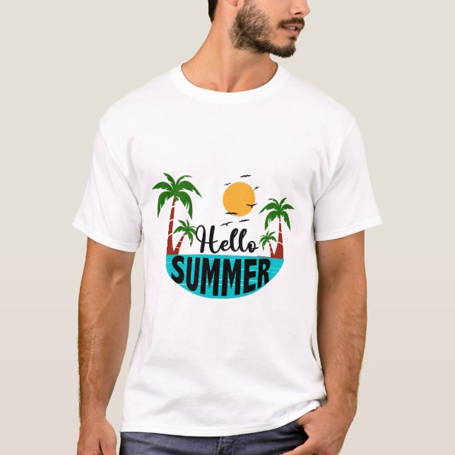 T-shirt Bonjour l'été (Devant)