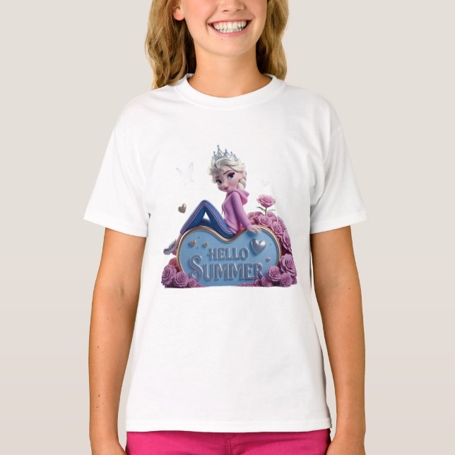 T-shirt Bonjour l'été  (Devant)