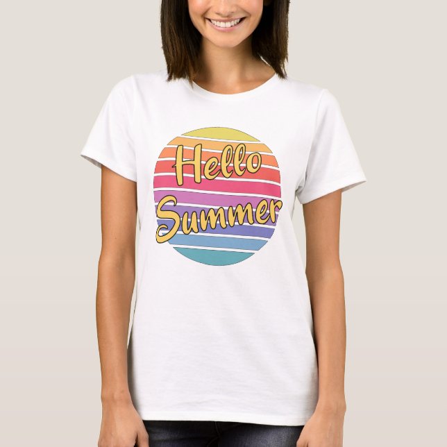T-shirt Bonjour l'été (Devant)